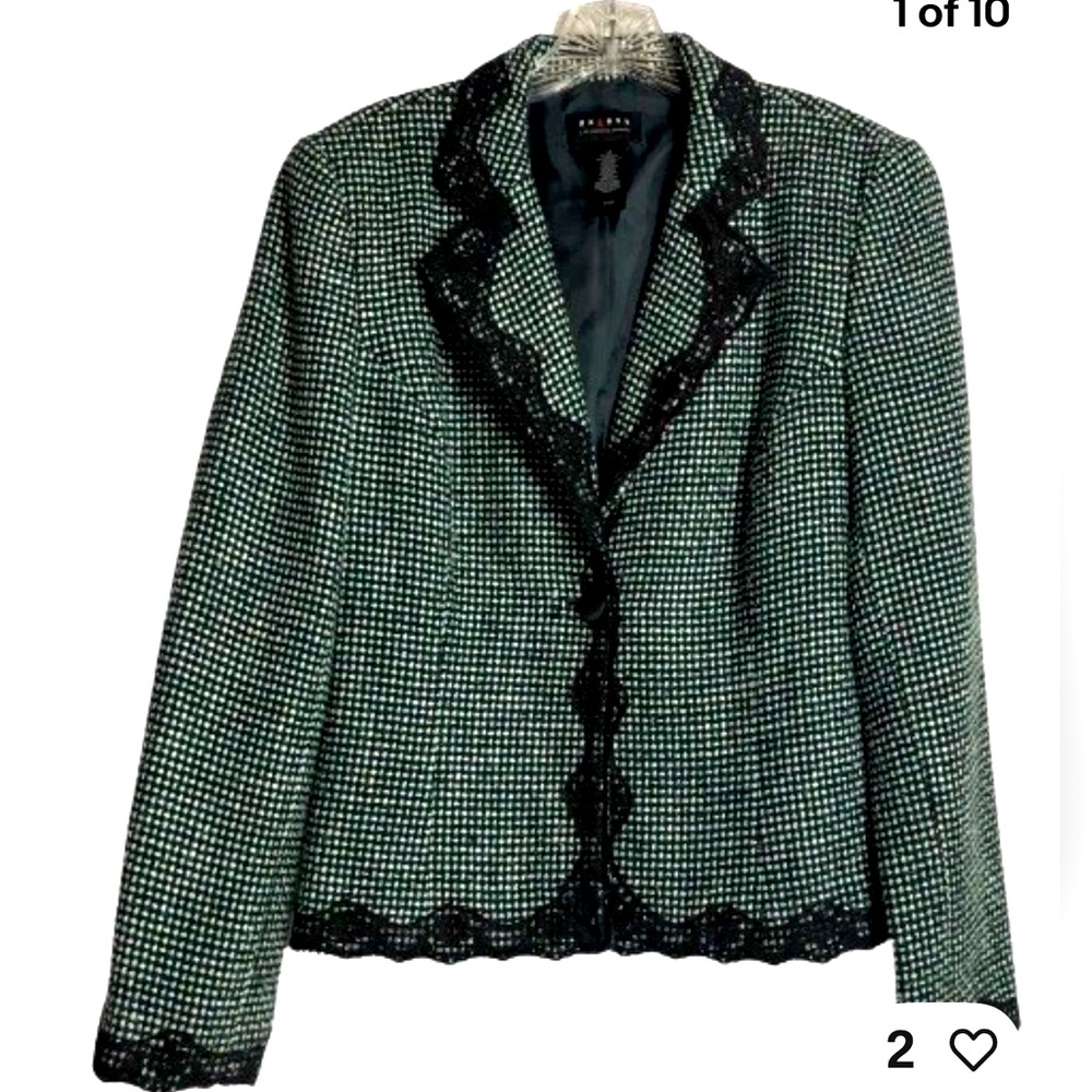 AXCESS-LIZ CLAIBORNE COMPANY TWEED BLAZER/ JACKET SIZE 12